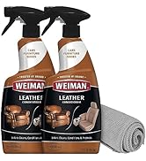 Weiman Leather Cleaner Conditioner & Protector for Couches, Boots, Chairs, Bags, Purses & Auto In...