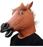 Horse Mask Party Dress Up Horse Head masks for adults Men Masquerade (brown)