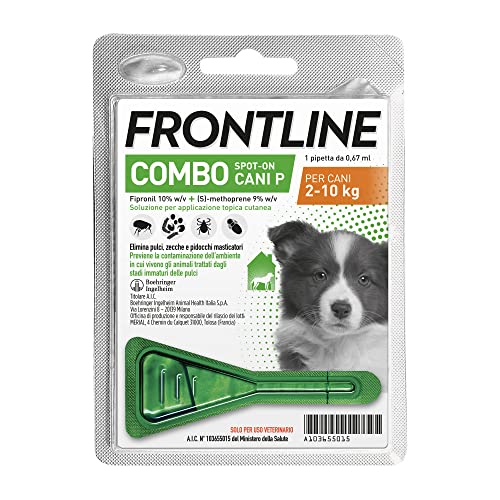 FRONTLINE Combo, 1 Pipetta, Cane Taglia S (2 - 10 Kg), Antiparassitari...