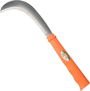 Clearing Sickle,Weeding Sickle,Grass Sickle Thickened Weeding Machete Cleaning Carbon Steel Blade Curved Machete, Professi...