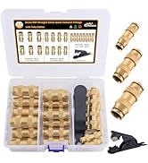 CheeMuii 23 PCS Brass DOT Air Line Fittings Kit 1/4 3/8 1/2 DOT Quick Connect Air Fittings Straig...