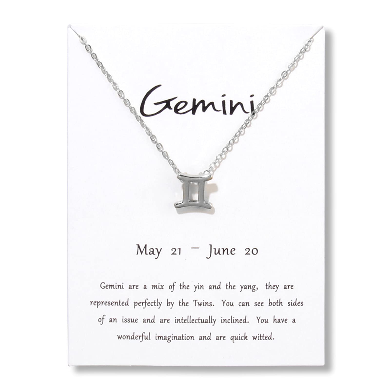 COLORFUL BLING Silver Plated Zodiac Necklace for Women Jewelry Horoscope Sign Constellation Pendant Astrology Birthday Gifts Leo Jewelry with White Message Card