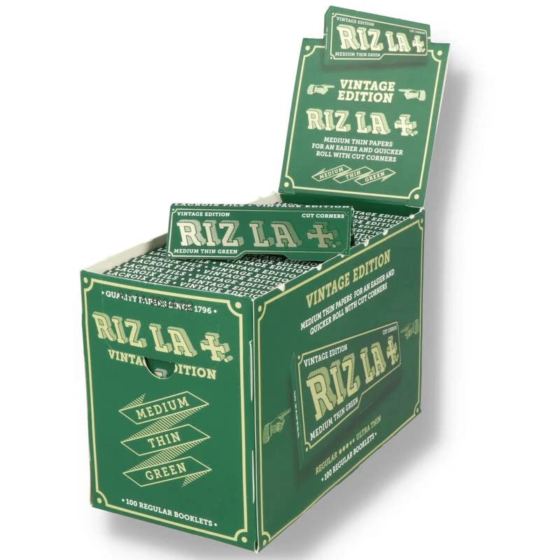 Rizla Green Regular VINTAGE EDITION Rolling Papers (100 Booklets/Full Box) | Limited Edition