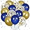 Navy Blue and Gold 1st Balloons