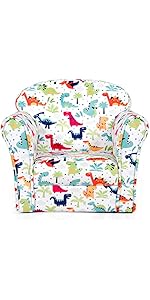 Costzon Kids Couch, Children&#39;s Sofa Armrest Chair with Pattern, Toddler Furniture w/Sturdy Wood C...