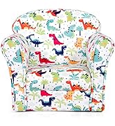 Costzon Kids Couch, Children's Sofa Armrest Chair with Pattern, Toddler Furniture w/Sturdy Wood C...