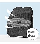 Skechers Skech Knit Memory Foam Lumbar Support Pillow with 3D Knit Cover, Ergonomic Multi-Region...