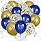 Navy Blue and Gold 21st Balloons