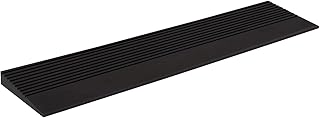 Boiarc 1" Rise Threshold Ramp, 35.4" Wide Natural Rubber Door Ramp Wheelchair Ramp, 1500 LBS Capacity, Non-Slip Solid Rubb...