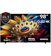 TCL تلفزيون جوجل ذكي QLED برو مقاس 98 بوصة 4K HDR 10+، دولبي فيجن اتموس، 144Hz VRR+240Hz DLG، اون...