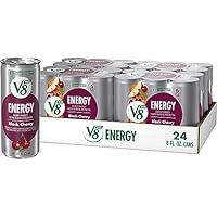 24-Pack V8 +Energy Black Cherry Juice Energy Drink, 8 fl oz Can