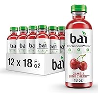  12-Pack Bai Antioxidant Infused Water Beverage with Vitamin C and No Artificial Sweeteners, 18 Fluid Ounce Bottles (Zambia Bin