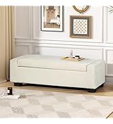 GDFStudio Ottoman with Storage, Upholstered End of Bed Bench Seat,Storage Ottoman Bench with Safe...