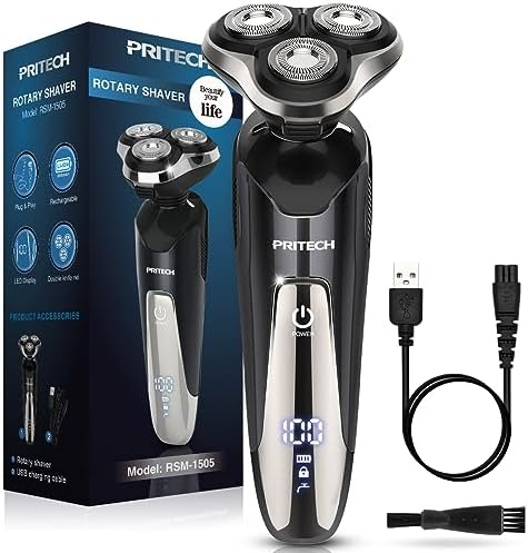 Electric Razor for Men - Rechargeable Electric Shaver for Men, Rechargeable Waterproof Wet Dry Cordless Razor