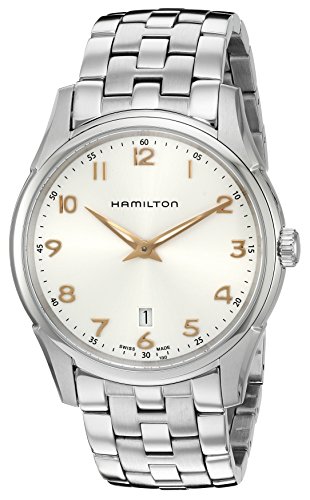 Hamilton Men's H38511113 Jazzmaster Thinline Quartz Stainless Steel Watch, Silver-Toned