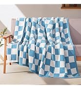 Elegant Comfort Premium Checkered Reversible Throw Blanket - Ultra Soft and Lightweight, Luxury K...