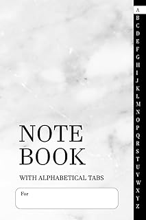 Notebook with Alphabetical Tabs: Simple notebook with alphabetical tabs, Lined paper, size 6x9", 210 pages (8 pages per Al...