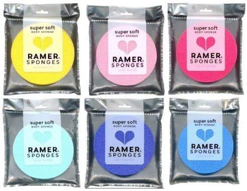 Ramer Bath Sponge - SUPER SOFT BODY SPONGE LARGE various color (1 pack)