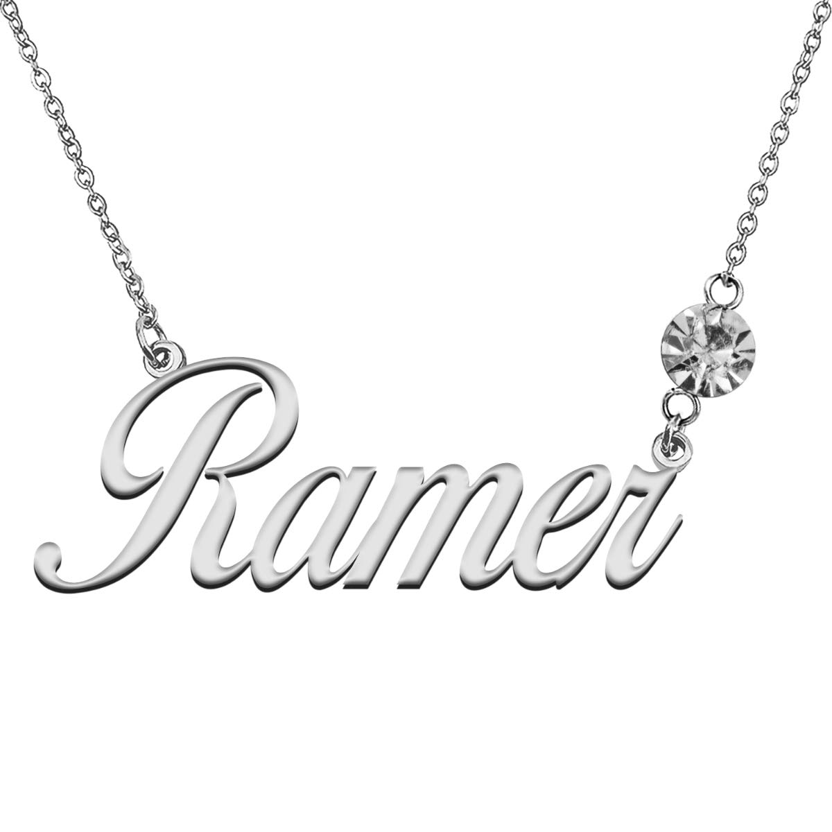 LikeFun Custom My Name Necklace with Birthstone Customized Jewelry Gifts