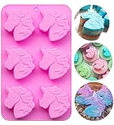 Palksky 6 Cavities Silicone Soap Molds/Bath Bomb Mold, Christmas Soap Molds for Soap Making Puddi...