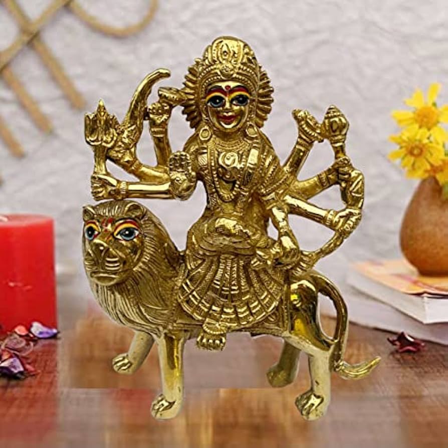 Buy KRISHNAGALLERY1™ Orignal Brass Sherawali MATA Murti Durga Ma ...