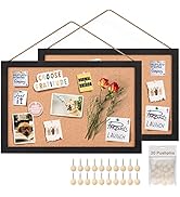 Emfogo 2-Pack Cork Board for Wall with 16x11Bulletin Boards Decorative Picture Framed Display Boa...