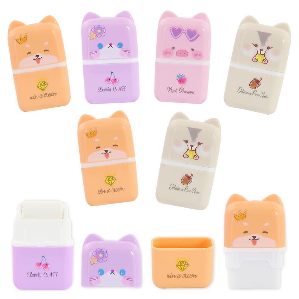 8 Pcs Cute Erasers for Kids, Cute Cartoon Rubber, Fun Party Favor & School Supplies, Kawaii Drawing Eraser for School Office Supply Stationery