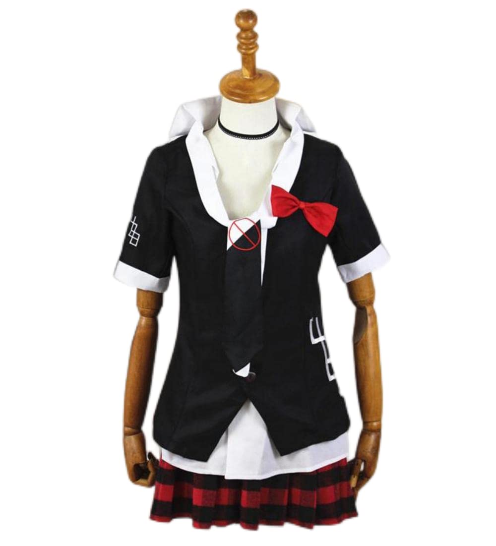 Junko Enoshima Cosplay Costume School Uniform Women's Anime School Girl Jacket Coat Tie Top Skirt Full Set Suits