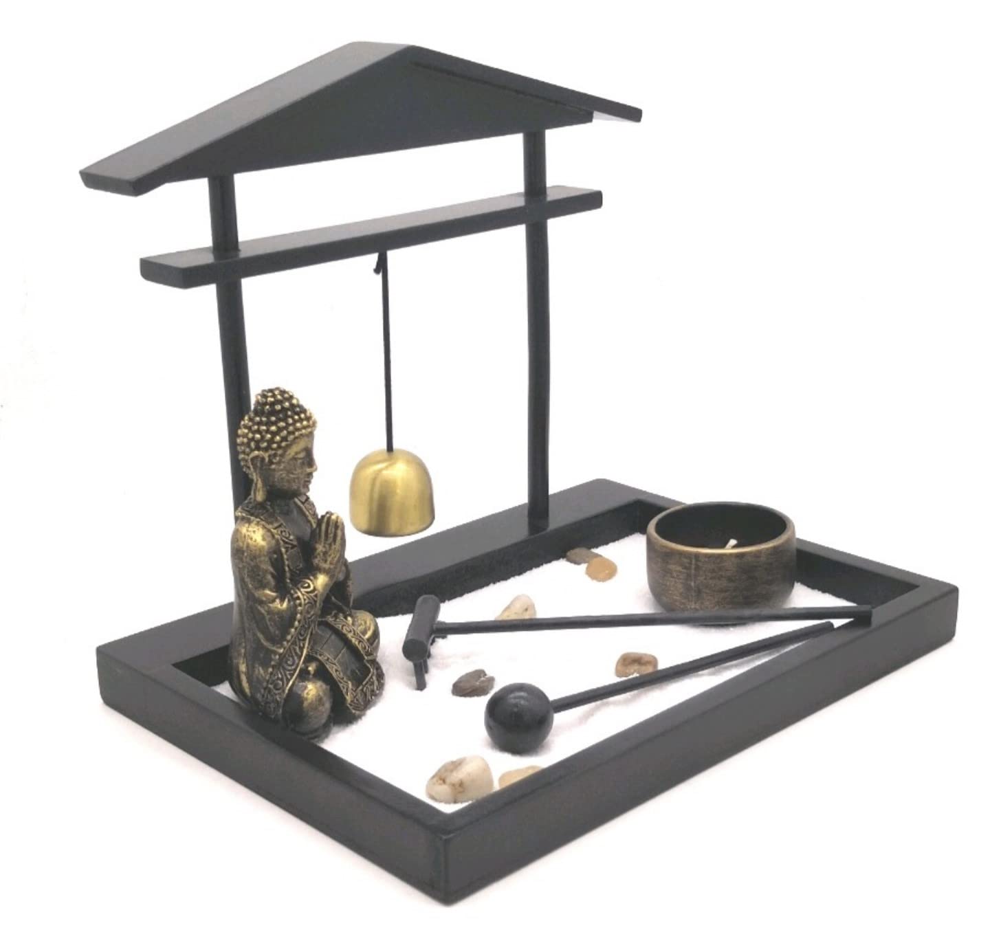 Japanese Miniature Zen Garden Set for Meditation, Home Decor or Gifting (Design B)