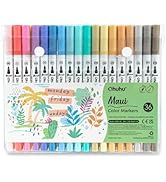 Ohuhu Markers for Adult Coloring Books No Bleeding 36 Pastel Colors Coloring Markers Water-based ...