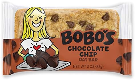 Bobo's Oat Bars, Chocolate Chip, 3 oz Bar (12 Pack), Gluten Free Whole Grain Snack and Breakfast Bar