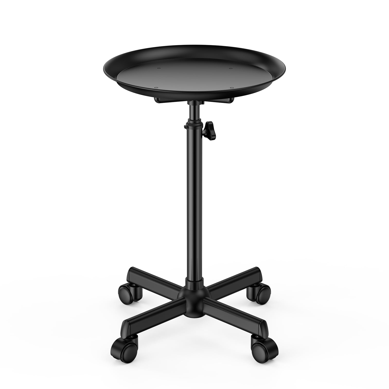 Shrivee Salon Tray Cart, Adjustable Tattoo Tray Rolling Trolley, Metal Salon Tray on Wheels, Salon Rolling Tray for Hair Stylist, Hair Salon Equipment for Clinic, Spa & Barber Use