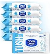 Nice 'N CLEAN Toddler Wipes 42ct (6-Pack) | 100% Plant-Based, Wet Wipes for Sensitive Skin | Grea...