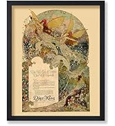 Poster Master Vintage Djer Kiss Poster - Retro Fairy Print - Beach Art - Mythology Art - Gift for...