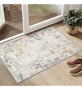 MontVoo Abstract Area Rug-2x3 Small Washable Entryway Mat Throw Rug-Neutral Non Slip Indoor Floor...