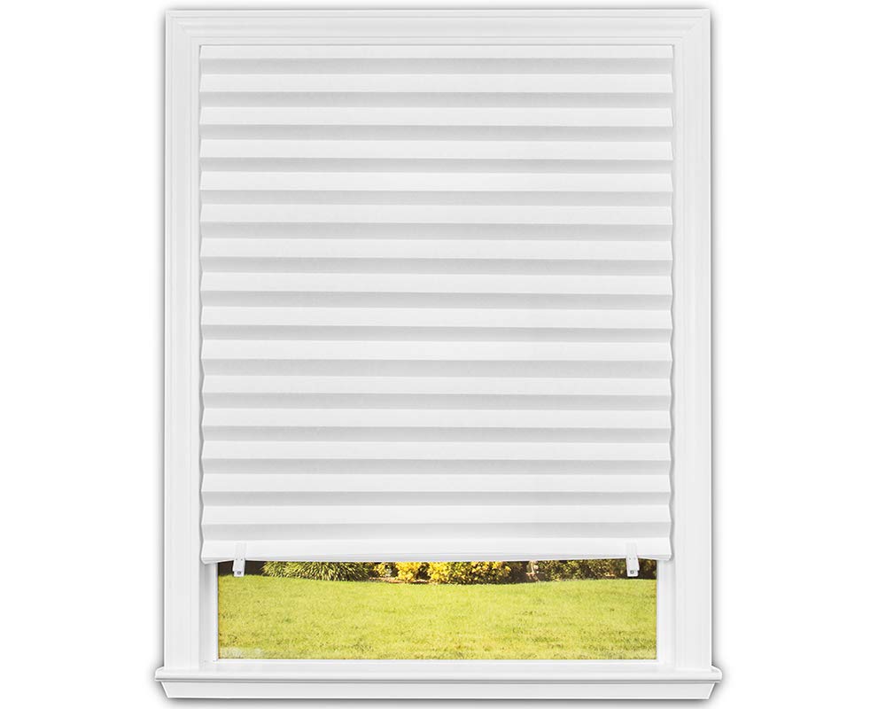 Redi Shade No Tools Original Light Filtering Pleated Paper Shade White, 36 in x 72 in, 6 Pack