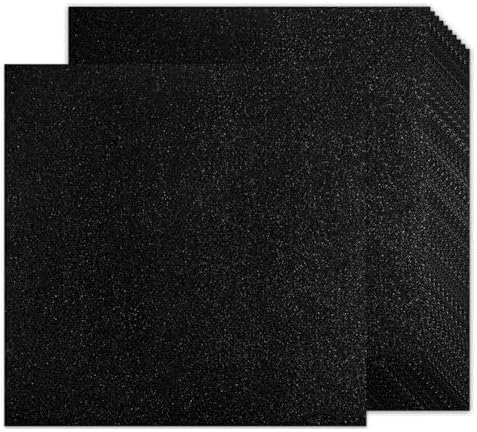 Double-sided Black Glitter Cardstock 12x12 - Goefun 24 Sheets 280GSM/100LB Black Cardstock Paper for Cricut, DIY Crafts, Halloween, Scrapbooking