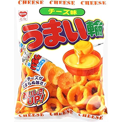 Yaokin Umaiwa Cheese 2.64oz. (75g) (Pack of 10) - MADE IN JAPAN - Delicious Ring Cheese Flavor Corn Puffs