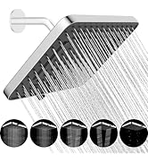 Hibbent 5 Spray Modes Shower Head, 13'' High Pressure Rain Shower Head, Large Rainfall Showerhead...