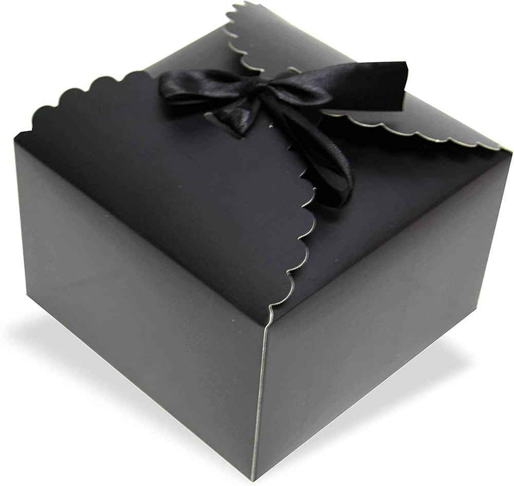 BIG BOX 10 PIECE BLACK SMALL PAPER GIFT BOX 3X3X2 INCH Decorative ...