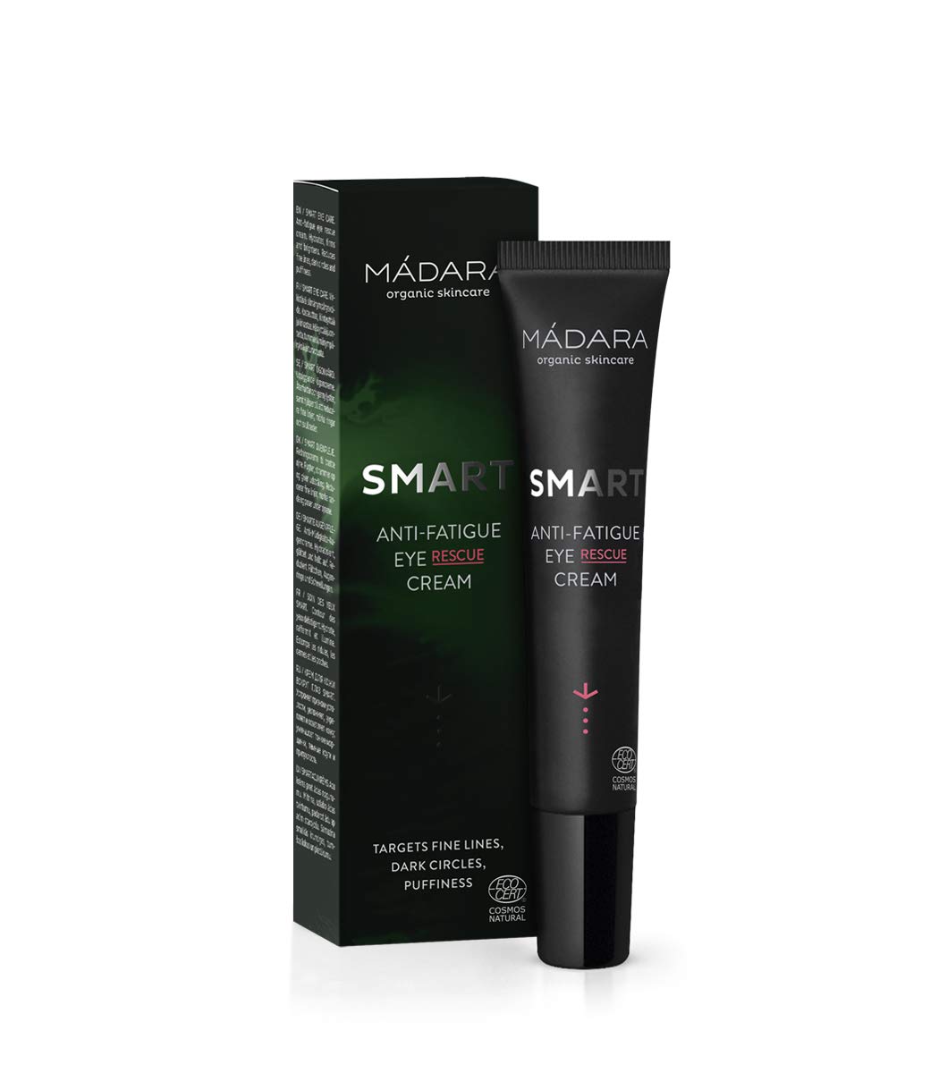 MÁDARAOrganic Skincare |SMART ANTIOXIDANTS Anti-Fatigue Eye Rescue Cream,15 ml-Smart Antioxidant complex, 100% Natural origin Aescin & Caffeine, Vegan, Ecocert certified, Recyclable packaging.