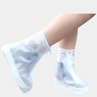 Rain Boot Waterproof Shoes Covers, Sand Control Non-Slip Shoe Cover Galoshes, PVC Rubber Sole Reusable Rain Snow Boots Ove...