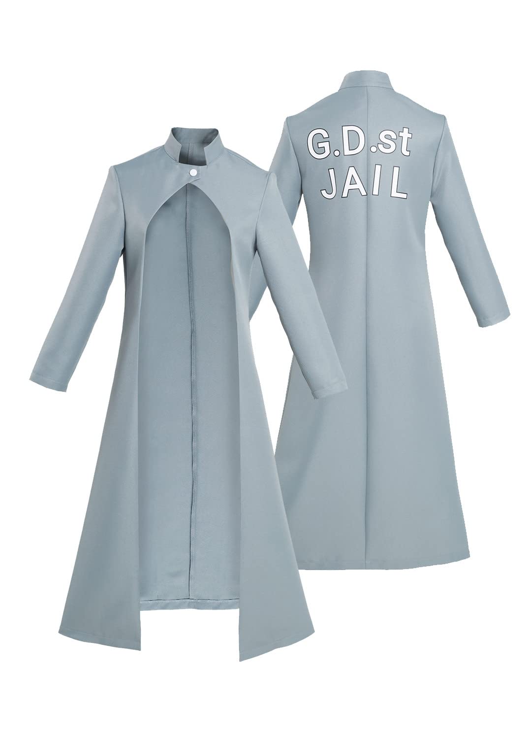 Buy Jolyne Cujoh Cosplay Costume in Prison Long Grey Shawl Coat JOJO ...