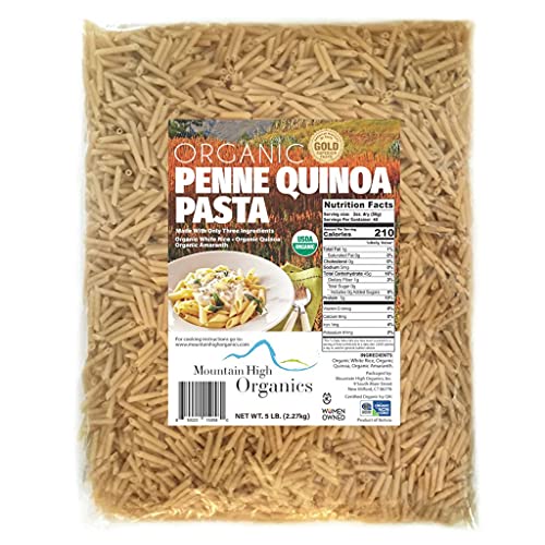 quinoa pasta gluten free - Mountain High Organics Certifed Organic Gluten Free Quinoa Pasta Penne-1/5LB Bag