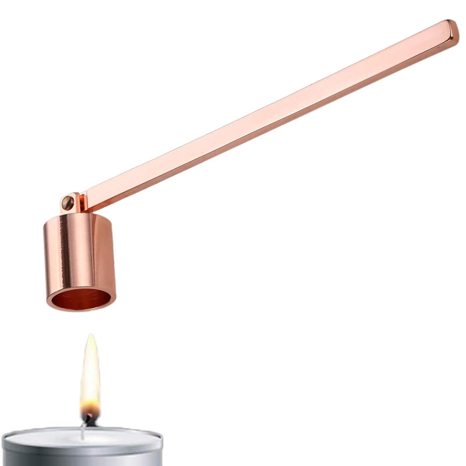 Generic Candle snuffer,Candle wick trimmer,wick trimmer,Stainless Steel Candle Extinguisher,Extinguish Candle Accessory for All Candles Putting Out,Rosegold