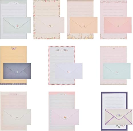 Stationery Letter Paper and Envelopes Set, 60 Sheets Cute Letter ...