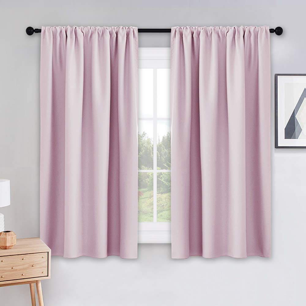 Pink childrens bedroom curtains