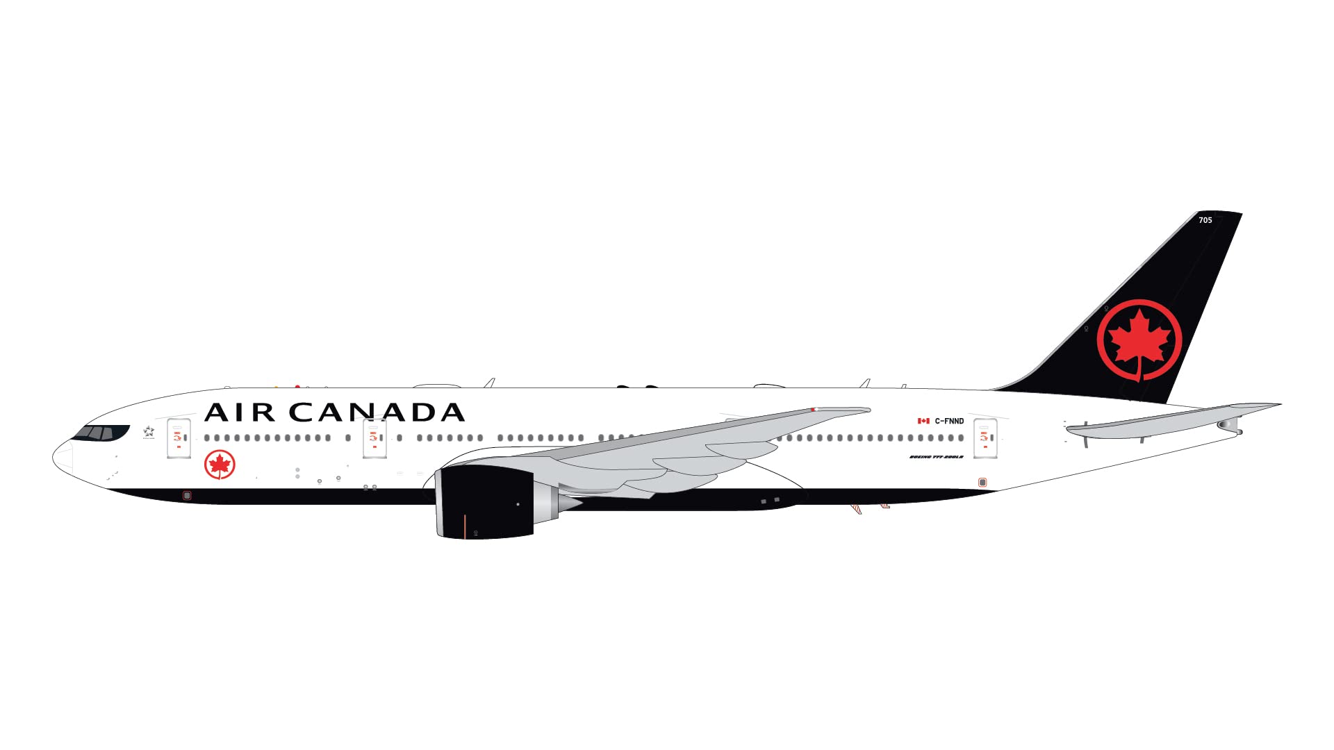 GeminiJetsGJACA2044 Air Canada Boeing 777-200LR C-FNND; Scale 1:400