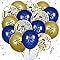 Navy Blue and Gold 75th Balloons