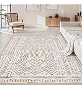 MontVoo-5x7 Area Rugs for Living Room-Soft Boho Machine Washable Rug-Moroccan Neutral Rug for Bed...